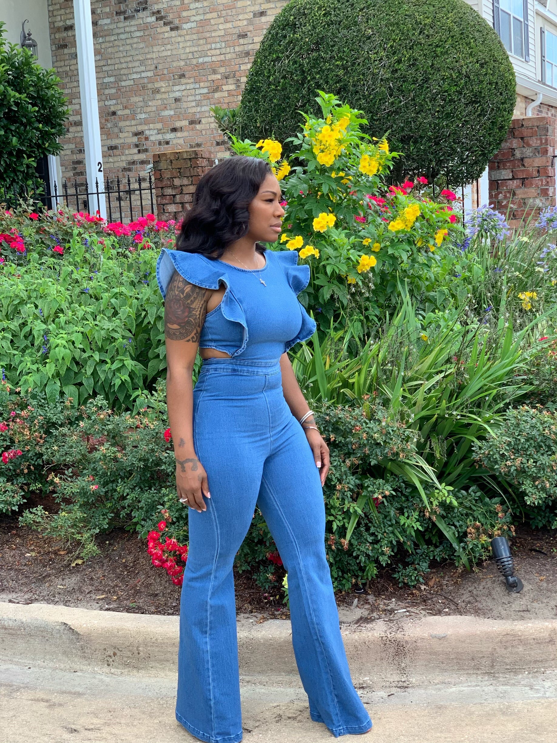 DIAMOND FLARE JUMPSUIT