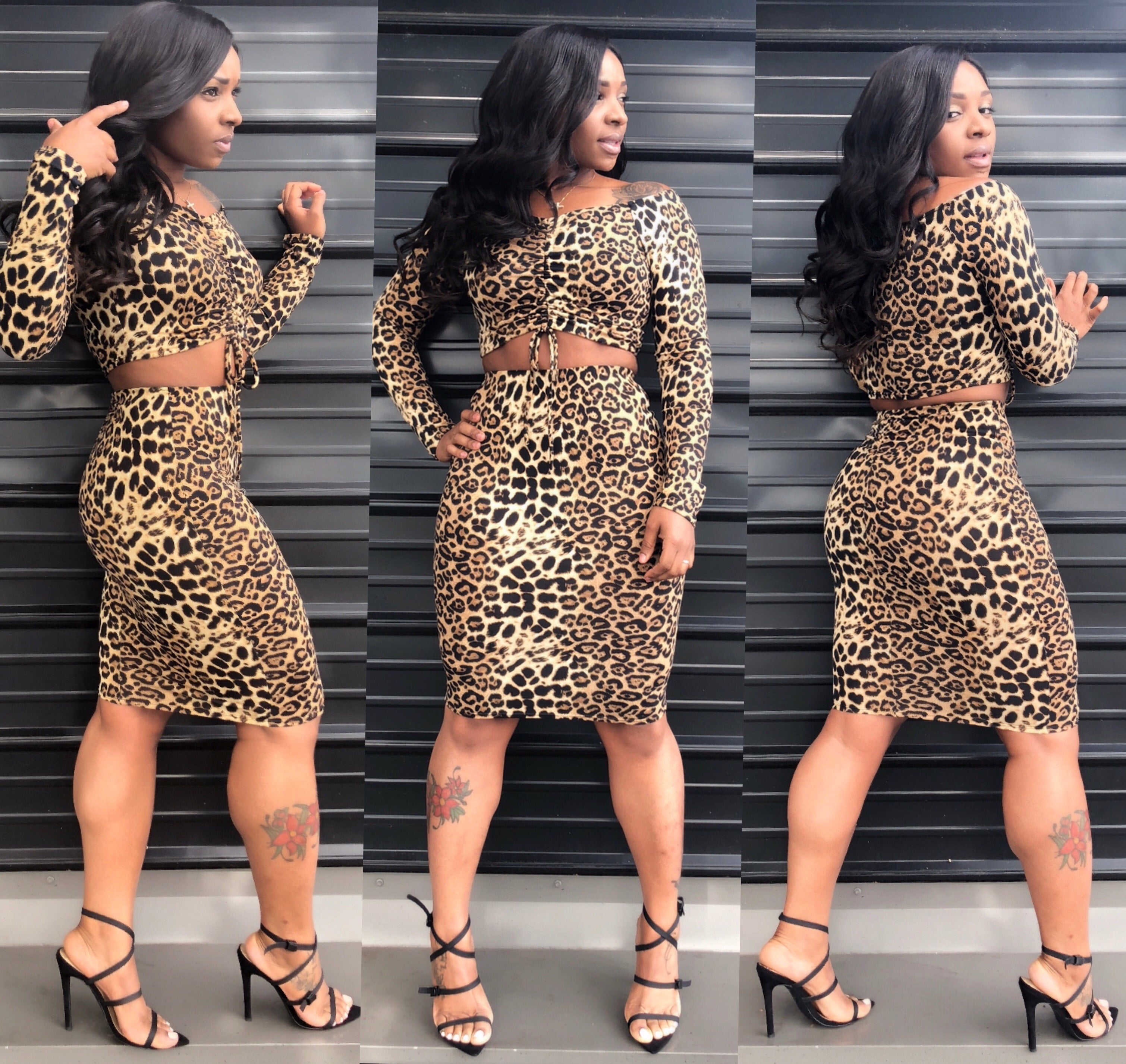 SPOTTY KAT LEOPARD MATCHING SET