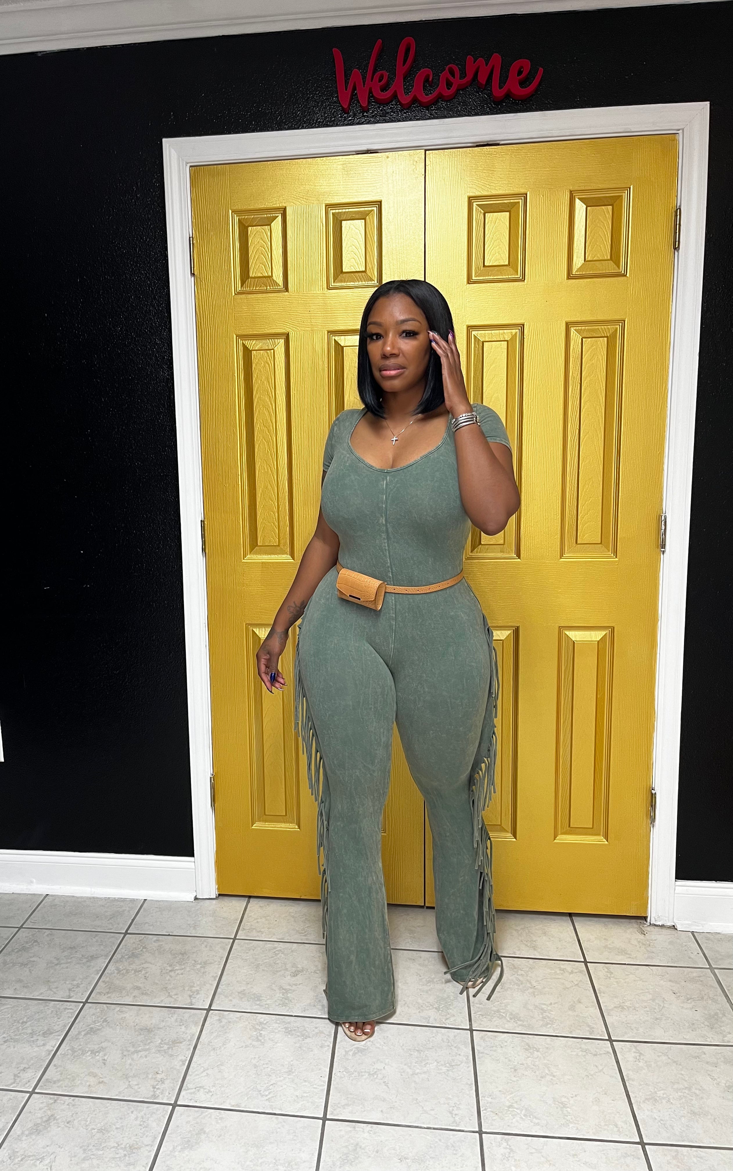 Fring-a-licious Jumpsuit Olive
